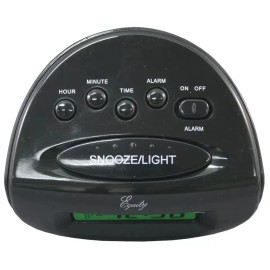 Equity by La Crosse LCD Snooze Alarm Clock, Black