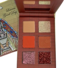 PRADOS BEAUTY Sun Fire Eyeshadow Palette x Lauren Good Day 6 Pan Travel Friendly Eyeshadow Palette with mattes, shimmers, and glitter