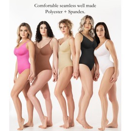 piannao Shapewear Women's Body Shper Tummy Control Bodysuit Shaping Versatile Women Breathable Materials with Adjustable Comfortable Shapewear Women's Strong Shaping Bodysuits for Women, pink, XXL-3XL