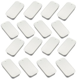 16pcs Silver Small Slide Top Tin Lip Balm Tins with Lids Rectangular Metal Tins Containers for Lip Balm Candies Jewelry Crafts Storage Kit Pills Storage Kit