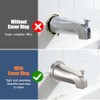 Universal Bathtub Tub Spout with Diverter, Fits 1/2" Slip-Fit Copper