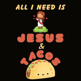 CafePress All I Need Is Jesus And Tacos. Pot Holder with Unique Design 9"x9"