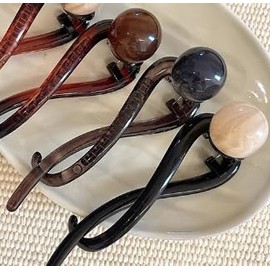 French Banana Clip for Thick Long Hair Barrettes for Fine Curly Hair Accessories for Women Girls Lagre Banana Claw Clip for Thin Short Hair Decorations for Braids Pontail Holder Beaded Hair Clip 3 Pcs