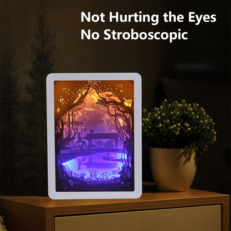 Papercut Light Box 3D LED Paper Carving Lamp Paper Carving