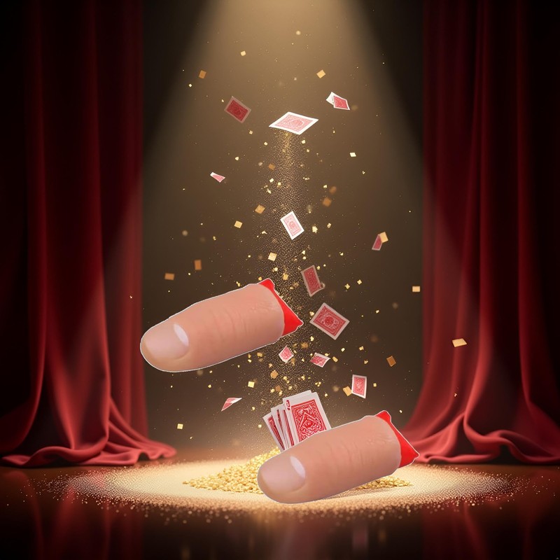2Pcs Thumb Tip Magic Tricks, Fake Thumb Tip Magic Trick