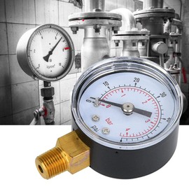 Mechanical Pressure Gauge, 1/8 Inch BSPT Pressure Gauge for Air, Oil and Water (0-60psi, 0-4bar)