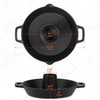 Onlyfire Universal Cast Iron Chicken Roaster, Pre-Seasoned Poultry Roaster Beer