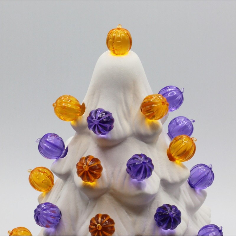 Creative Hobbies Medium Ceramic Tree Lights - Orange Jack O'