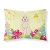 Easter Eggs Cocker Spaniel Buff Fabric Standard Pillowcase