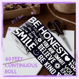 60 Feet Bulletin Board Borders, Encouraging Rolled Border Trim Back-to-School Bulletin Board Decoration, Walls, Desks, Windows, Doors, Chalkboards, Whiteboards Decors for School, Classroom & Offices