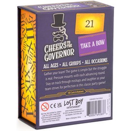 Lost Boy Entertainment Cheers to The Governor – Card Games - Party Games – for Kids 8 and Up – Games for Adults – Family Game Night – Family Games – Travel Games