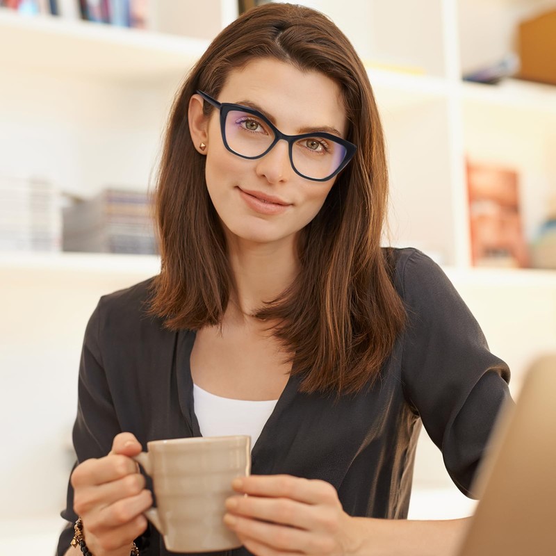 Ronecool 4Pack Progressive Multifocal Reading Glasses, Blue Light Blocking Computer