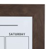 DesignOvation Beatrice Framed Magnetic Dry Erase Monthly Calendar, 23x29, Walnut