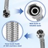 3 pieces flexible hose 3/8, 304 stainless steel reinforced hose,