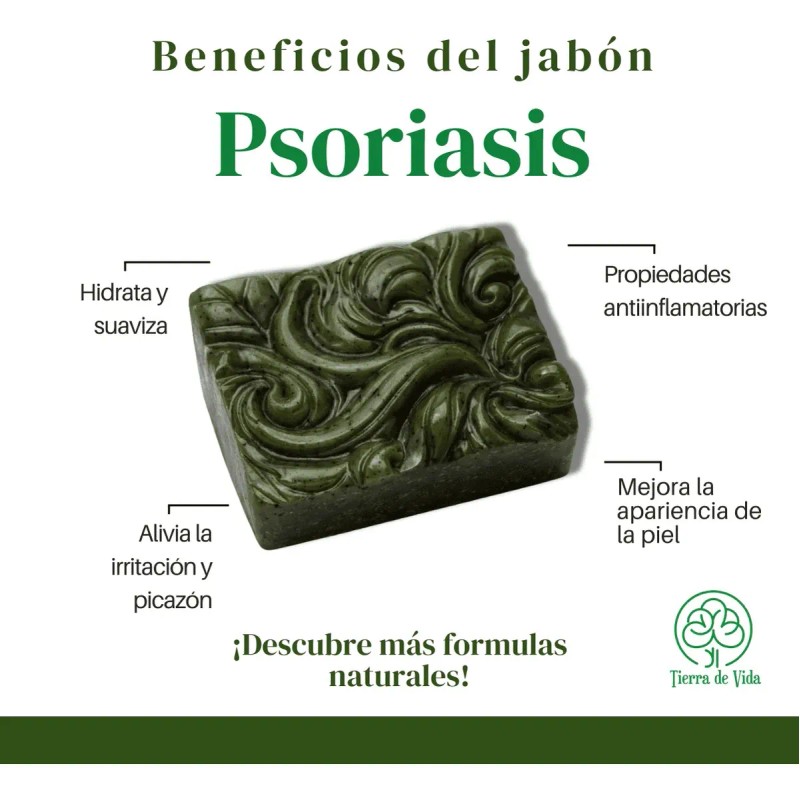 Jabón Para Psoriasis Tratamiento Natural 100g Tierra De Vida