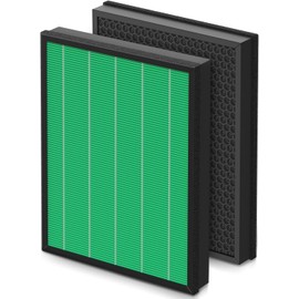 400/400S Replacement Filter for Coway Airmega Max2 400 400S 400(G) 400S(G) Air Purifier, Max2 Green True HEPA and Active Carbon Filter Set, AP-2015-FP, 1 Set