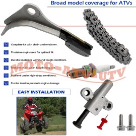 JINFANNIBI Cam Timing Chain Tensioner Arm Cover Gasket Kit for Honda Recon 250 TRX250TM/TE