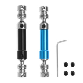 EMSea Pack of 2 RC Remote Controlled Car Drive Shaft Compatible with WLtoys 12428 12423 1/12 Rear Middle Drive Shaft Transmission Shaft Model Car Accessories, Blue & Black