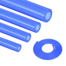 DMiotech 4Pcs Silicone Vacuum Hose Automotive,5/32" 1/4" 5/16" 15/32" ID High Performance Silicone Vacuum Tubing Hose Line Kit 130PSI Max Pressure, 5FT Blue