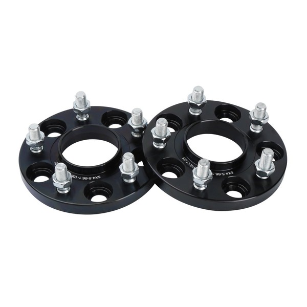 dynofit 15mm 5x4.5 Wheel Spacers for 300ZX 350Z 370Z Altima Leopard G35 G37 FX35 S14 and More, 2Pcs 5x114.3 Hubcentric Forged Wheels Spacer 66.1mm Hub Bore M12x1.25 for 5 Lug Rims