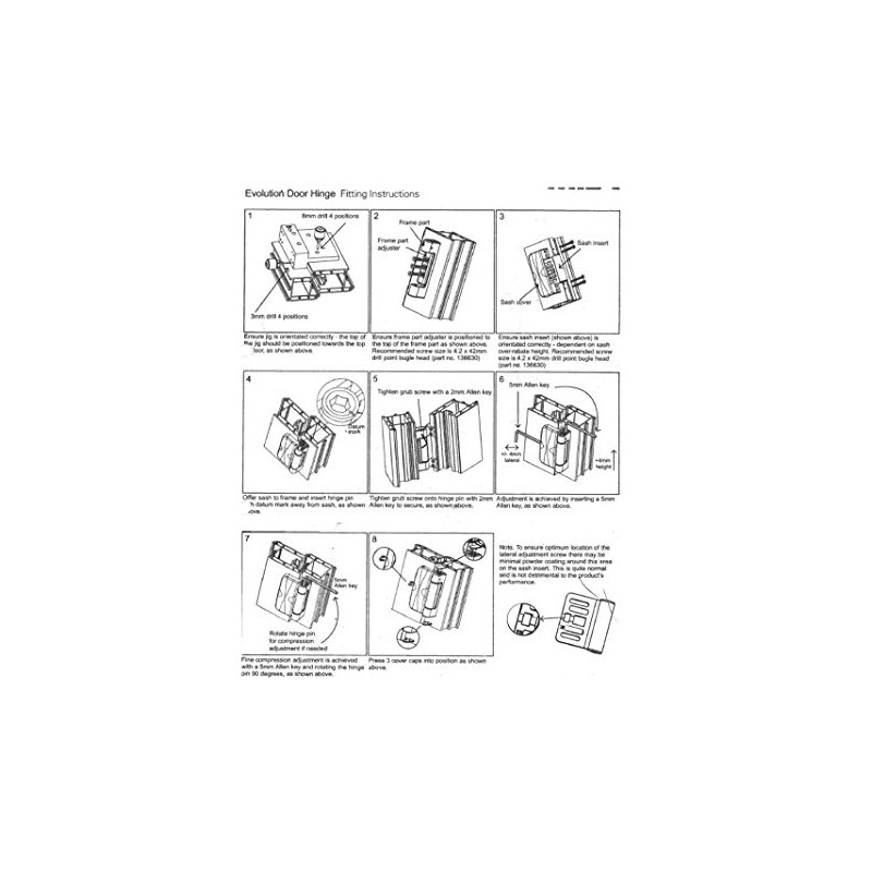 Mila Evolution MK2 Flag Upvc Door Hinge 13-24 Stack White