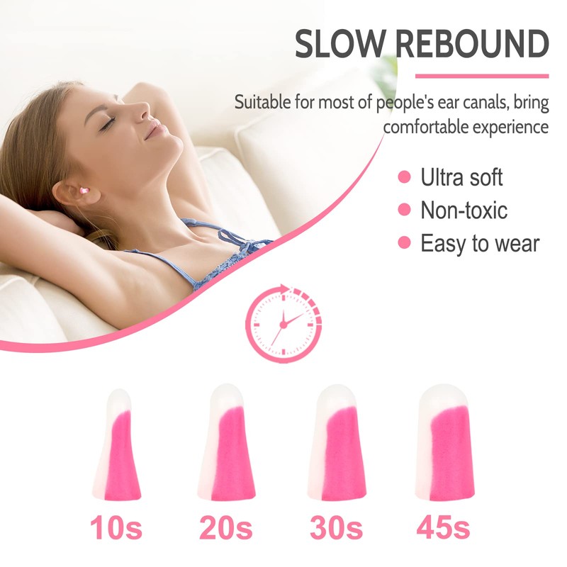 LYSIAN Ultra Soft Foam Ear Plugs for Sleeping Noise Cancelling