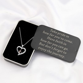 ENSIANTH Gymnastics Necklace Gift for Gymnastics Gift Gymnastics Charm Necklace Gymnastics Pendant Jewelry for Gymnastics Team Women Girls with Inspirational Box Stainless Steel Copper, Stainless