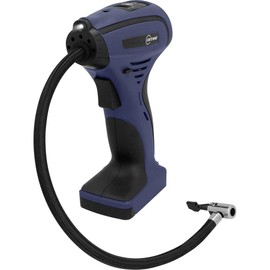 cartrend 10728 LED Hand Compressor 12 V, Illuminated, Air Pump for Tyres, Balls, Air Mattresses, Swimming Aids, with LCD Display, 25 l/min, 8.3 Bar
