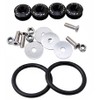 Black Aluminum Fasteners Washers Bolts Kit,Universal Car Front Rear Bumper