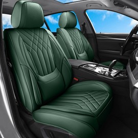 Green Car Seat Covers Full Set Universal 5-Seater Full Coverage