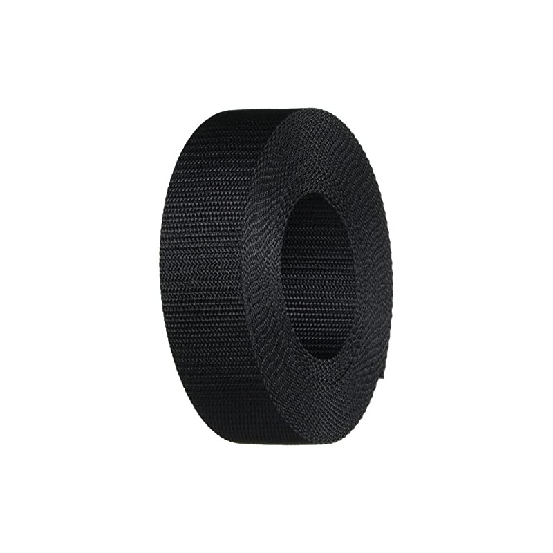 TRUSCO TNB255-BK Nylon Flat Belt, Black, 1.2t x 25mm x
