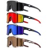 4pcs Polarized Sport Sunglasses Men Cycling Driving Fishing UV Protection