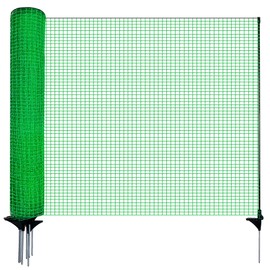 HIDALIFE Temporary Fence with Posts,3'x50' Safety Barrier for Dog Snow Plastic Mesh Fencing with Fiberglass Stake Windbreak Rope,Movable Fencing Roll for Garden Backyard Outdoor Animal Protect