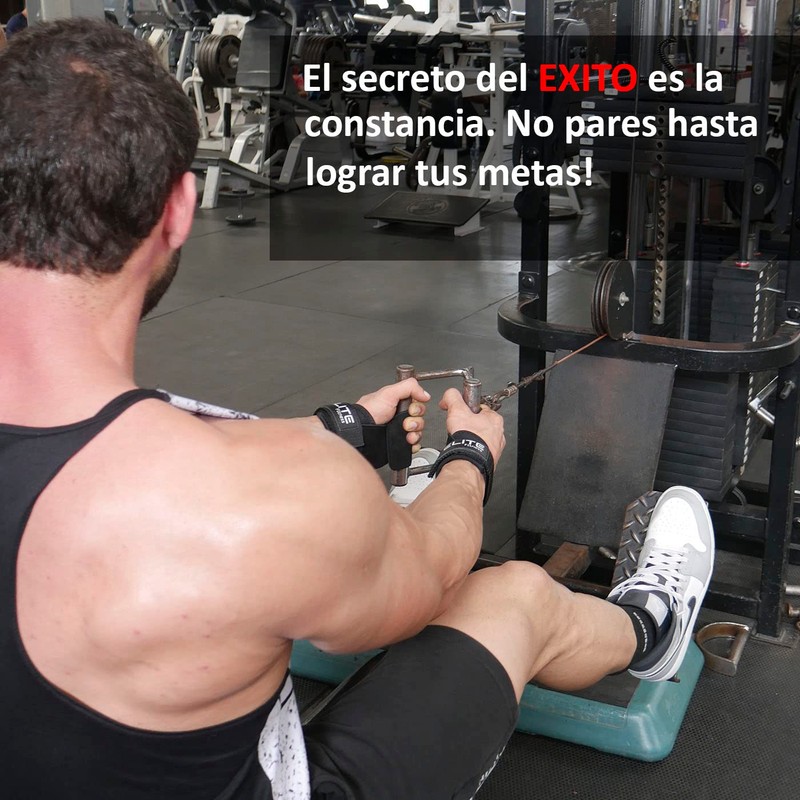 Elite Fitness Calleras de Cuero para Gimnasio, Protectores de Mano