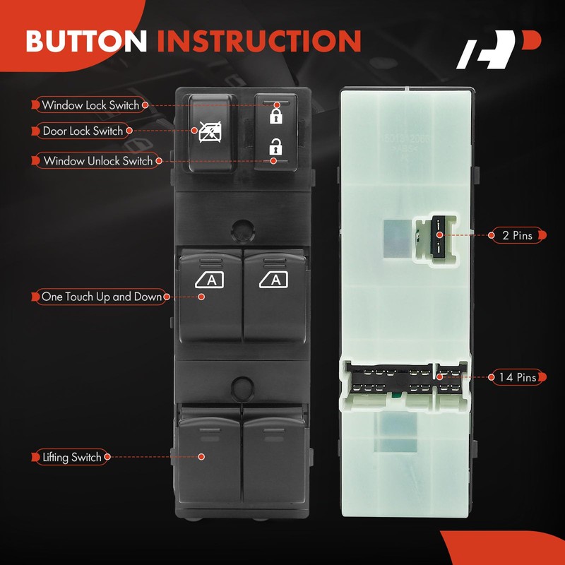 A-Premium Master Power Window Switch Compatible with Infiniti EX35 2008-2012,