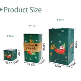 hoyuwak Surprise Gift Box Explosion for Money, Explosion Gift Box with Confetti Pop Up Money Box for Cash Gift for Presents Proposal Birthday Anniversary Christmas Valentine, 16 Bouncing Boxes Green
