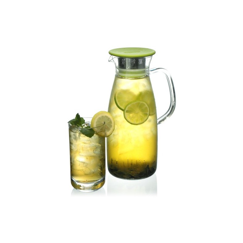 FORLIFE Mist Glass Ice Tea Jug , 50-Ounce, Lime