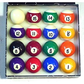 POOL BALLS SPOTS & STRIPES 1 1/2" (3.81cm) SMALL BALLS FOR HOME USE TABLES**