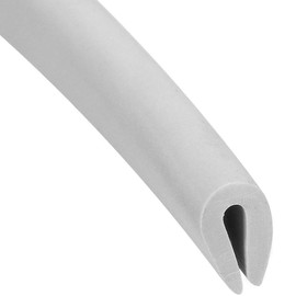 TA-VIGOR Edge Trim U Seal Grey Rubber U Channel Edge Trim Rubber Seal, U Shape Weather Stripping for Edge Protector Fits 1/64'' - 1/16'' Edge 20Ft Length