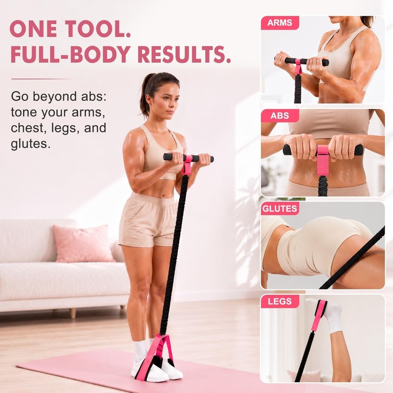Upgraded Pedal Resistance Band with Handles Exercise Bands for Women