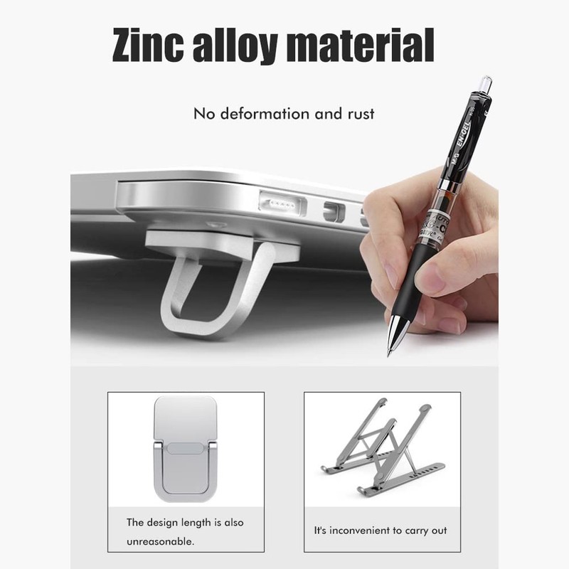 Laptop Stand Desk, 2-Piece Foldable Portable Laptop Riser Holder, Universal