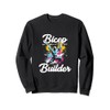 Bicep Builder Gym Motivation Powerhouse Display Sweatshirt, black