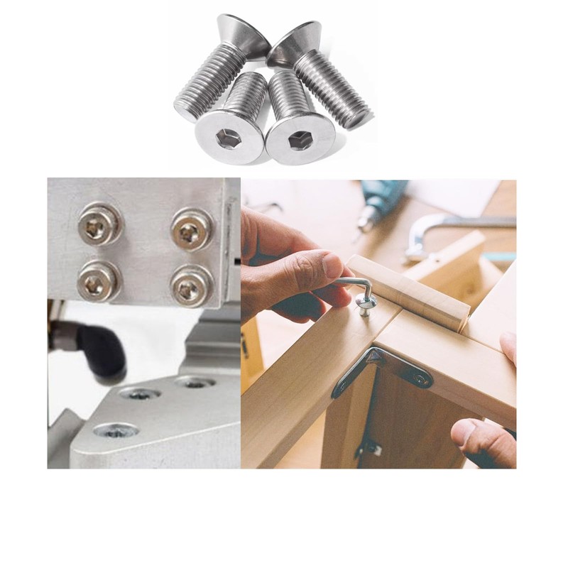 LIANRISES M5 Countersunk Screws 5 mm x 16 mm Threaded