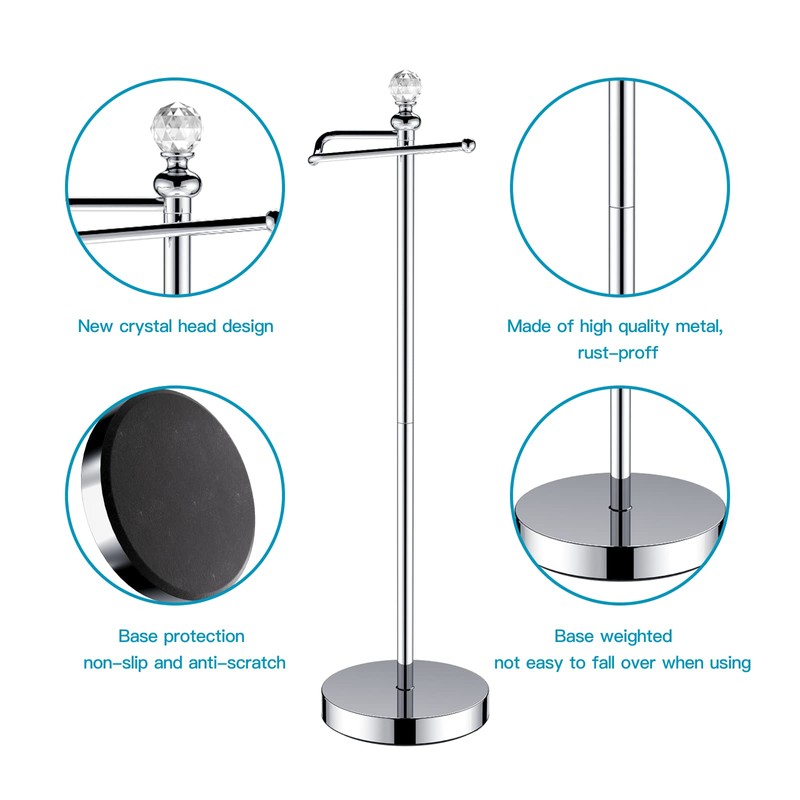 Toilet Paper Holder Stand (with Reserve Function) Free Standing Toilet