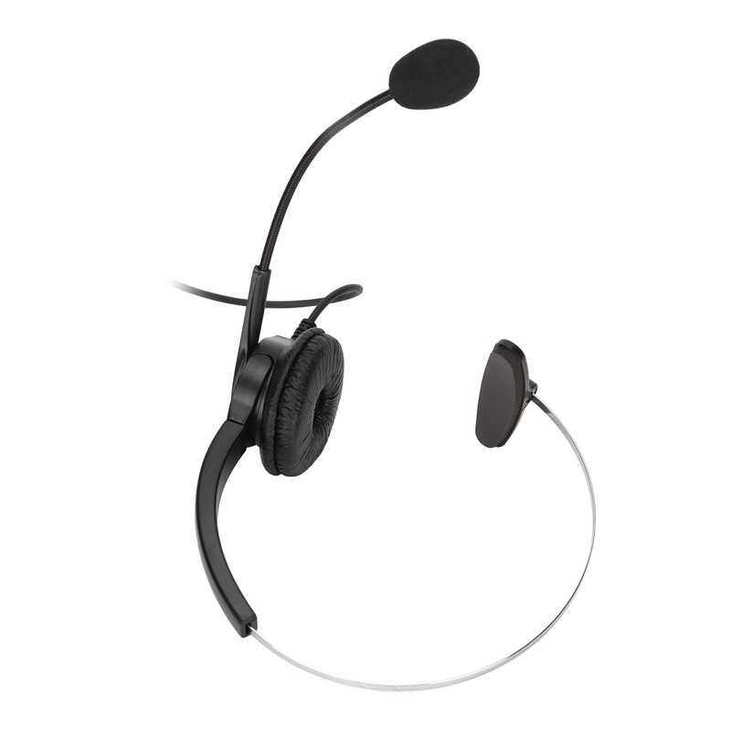 Call Center Headset Mono Noise Cancelling Dual 3.5mm Plug Computer