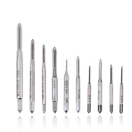 Micro Drill Bit Tap Set, 10pcs Mini Metric Thread Tap Set M1 M1.2 M1.4 M1.6 M1.7 M1.8 M2 M2.5 M3 M3.5 Small Machine Hand Threading Tapping Tool