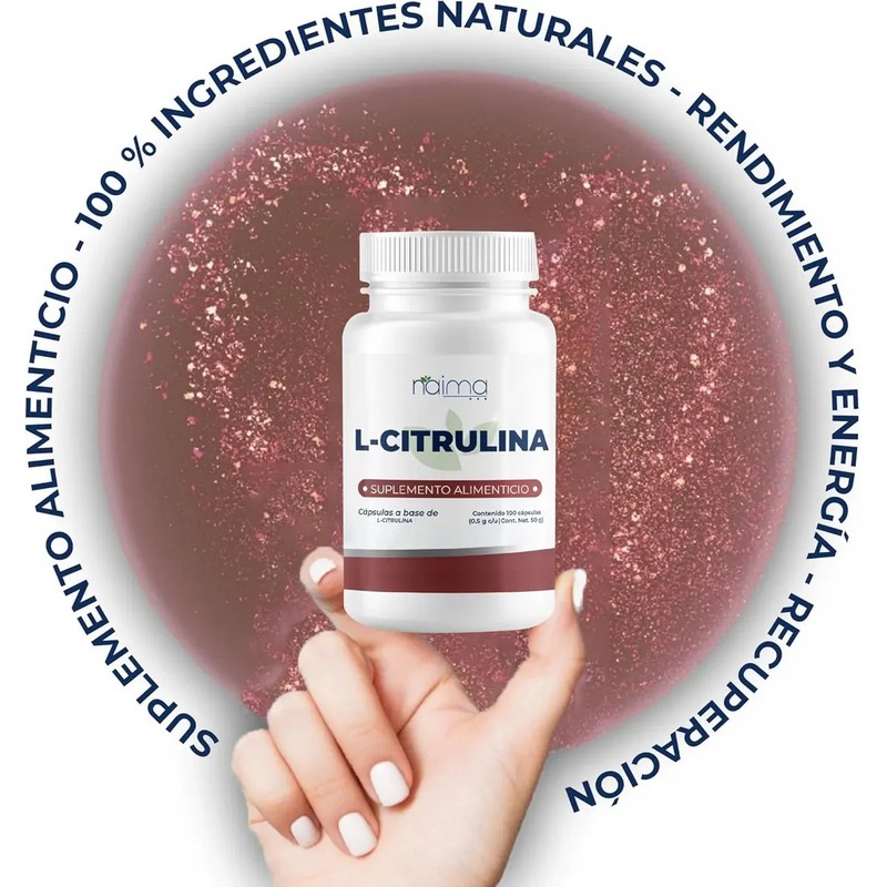 Suplemento en cápsula Naíma L-citrulina Sin sabor de 100 un