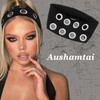 Aushamtai Grommet Headband Hollow Out Eyelets Headband Goth Elastic Mental