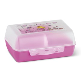 Emsa 513794 Lunch box for children, Removable partition, Princess motif, Pink, Variabolo Princess