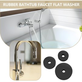 VGOL 30 Pieces Rubber Washers for Taps Mixed 3/8" 1/2" 3/4" Bathtub Taps Flat Rubber Washer for Bolts Screws Faucet Black